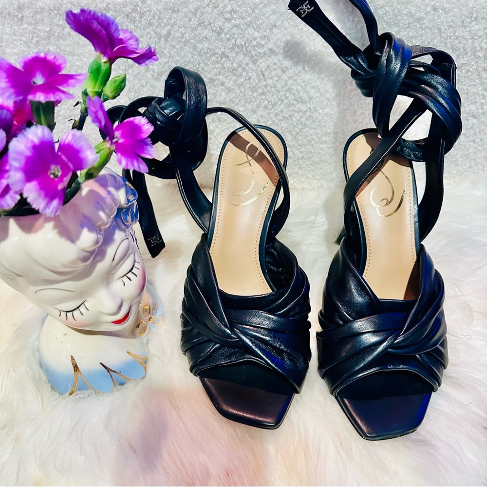 SAM EDELMAN
Lenora Twisted Leather Stiletto Sandals